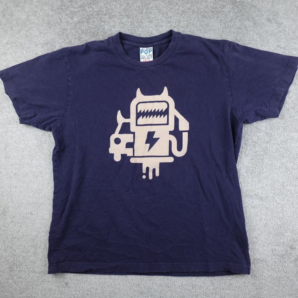Vintage Uniqlo Shirt Mens L Blue Japanese Pop Culture Project Graphic Tee Street